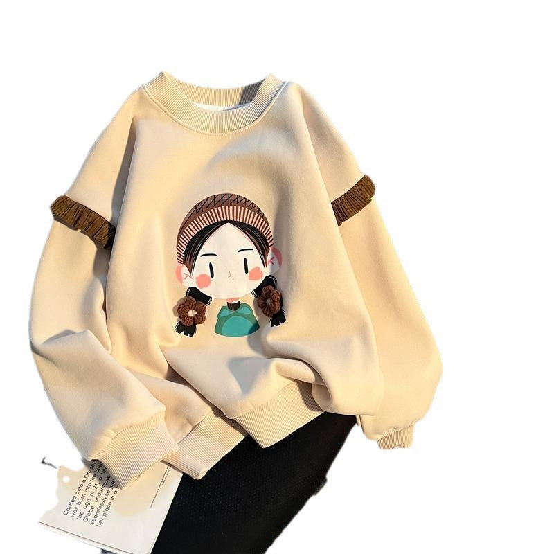 Girls Stylish Pullover Sweatshirt