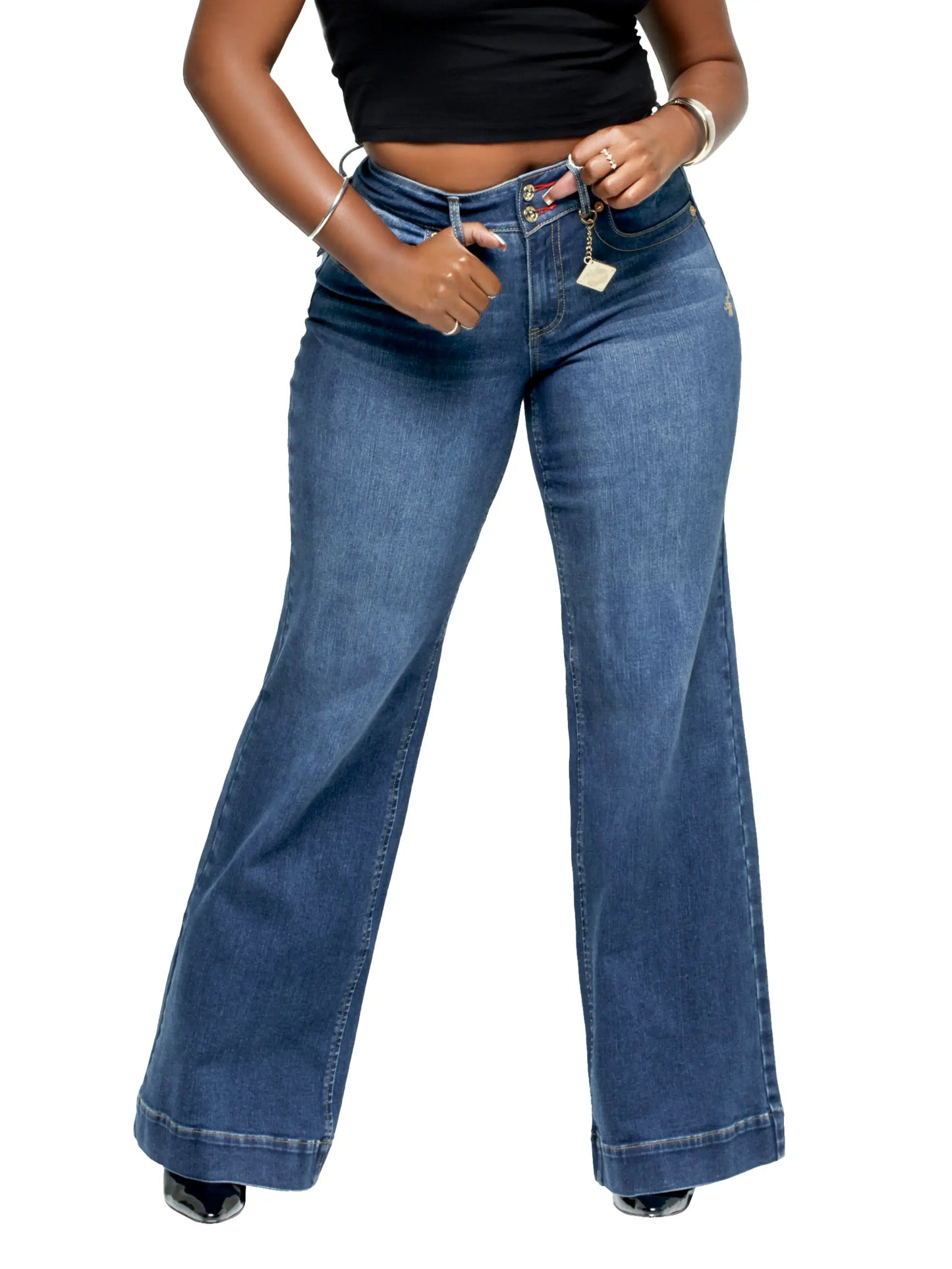 Forbidden Fit Wide Leg Jean - Savage Wash