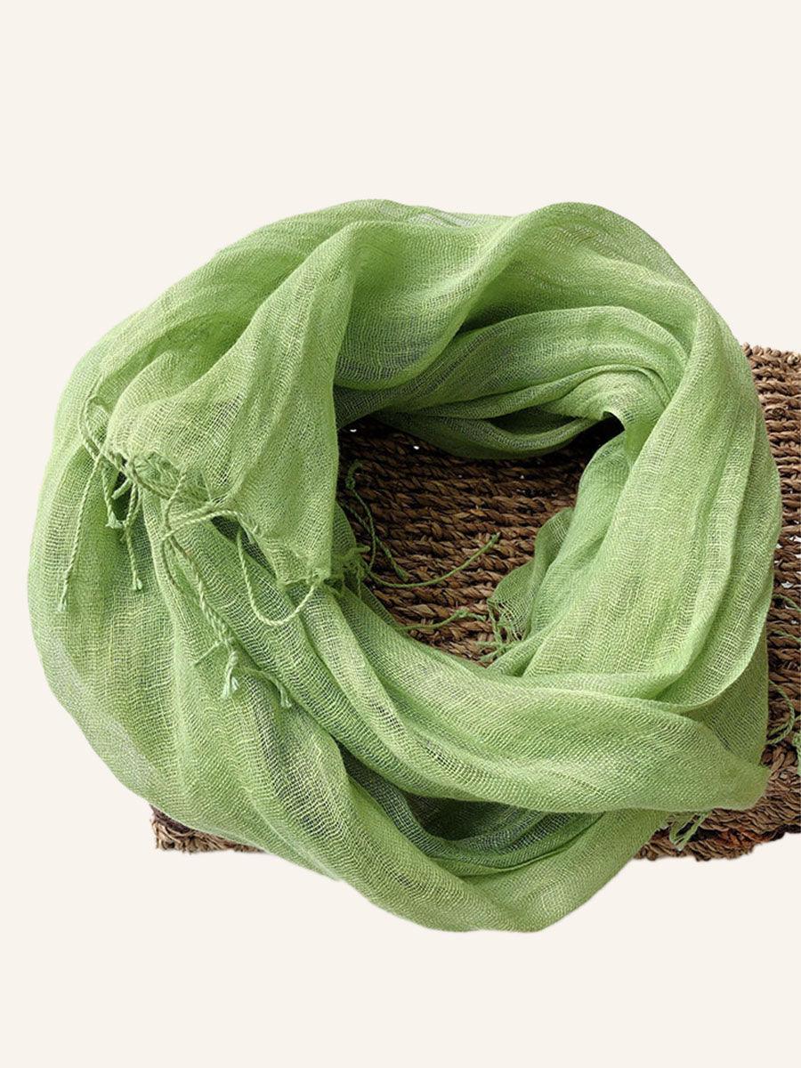 100% Linen Lightweight Solid Color Scarf