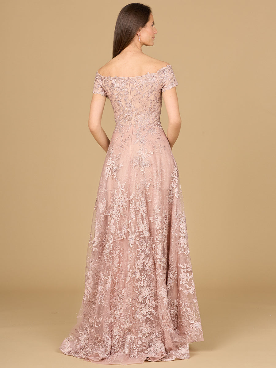 Off Shoulder A-Line Gown