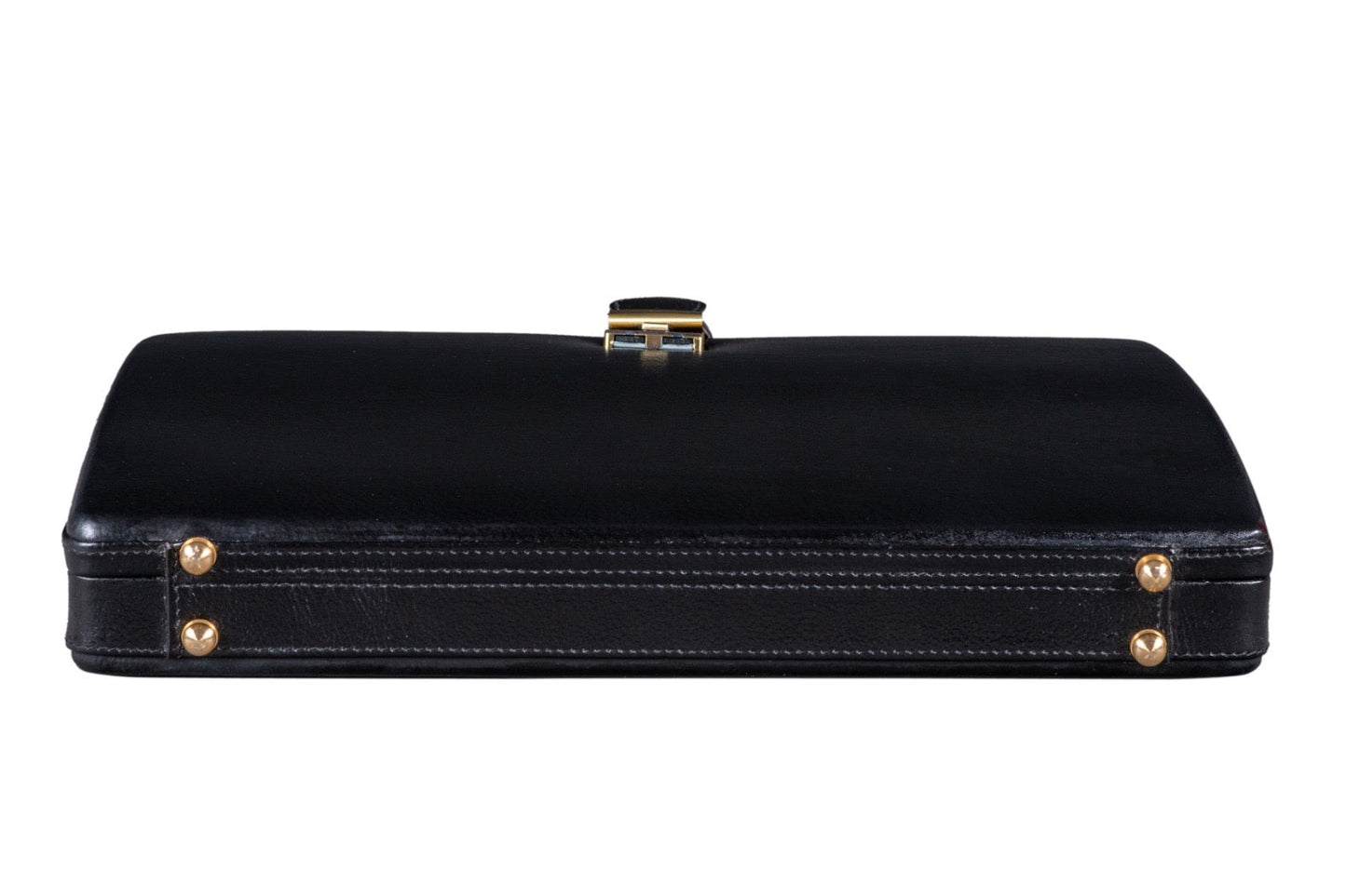 Leather Executive Men's Leather Attache Briefcase - Black