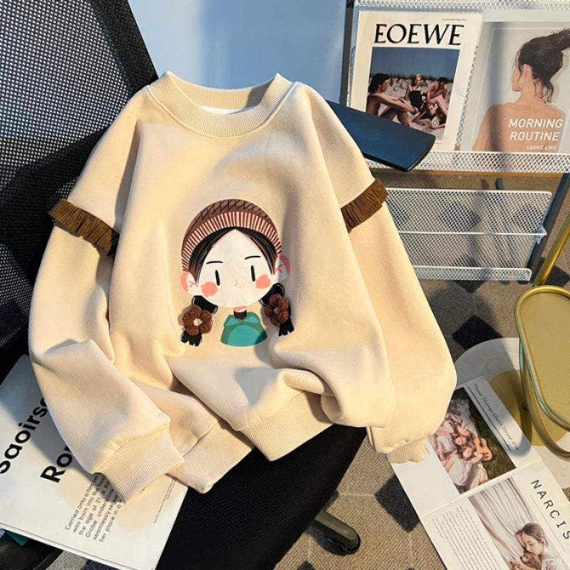 Girls Stylish Pullover Sweatshirt