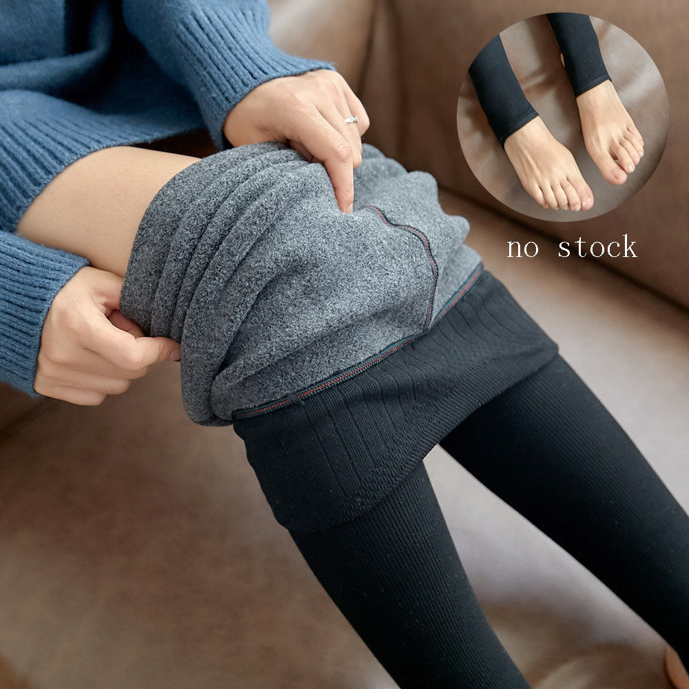 High Waist Leggings - Thick, High-Stretch, Imitation Cashmere