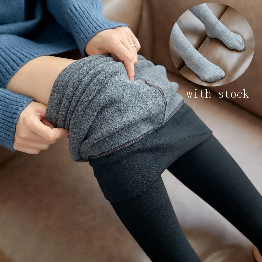 High Waist Leggings - Thick, High-Stretch, Imitation Cashmere