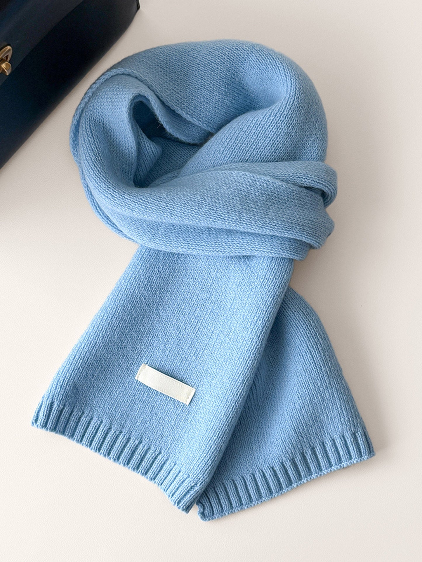 100% Wool Solid-Color Woven Scarf