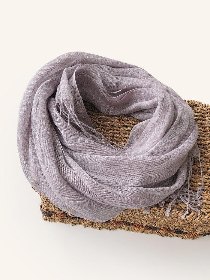 100% Linen Lightweight Solid Color Scarf