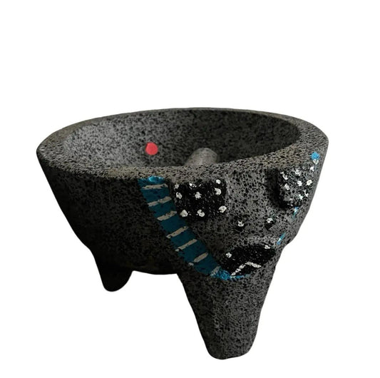 Molcajete Puerco Original 100% Lava Volcanic Stone Mortar and Pestle