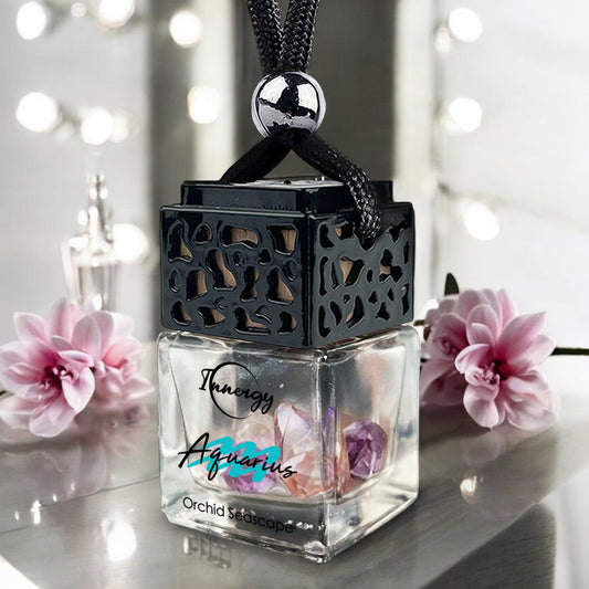 Aquarius Zodiac Crystal-Enhanced Oil Diffuser, Car Air Freshener, 8ml