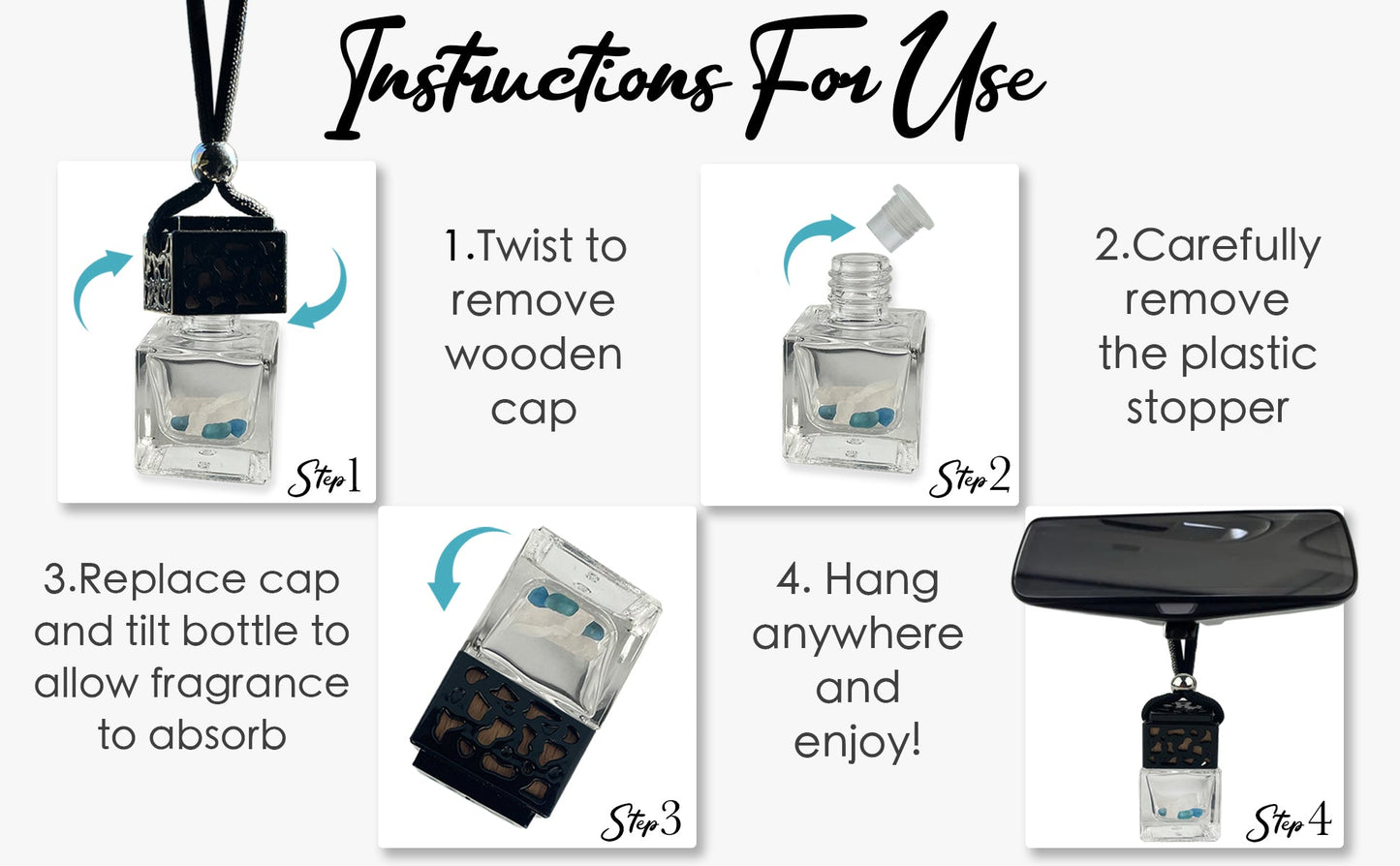 Blackberry Saffron Crystal-Enhanced Oil Diffuser, Car Air Freshener, 8ml