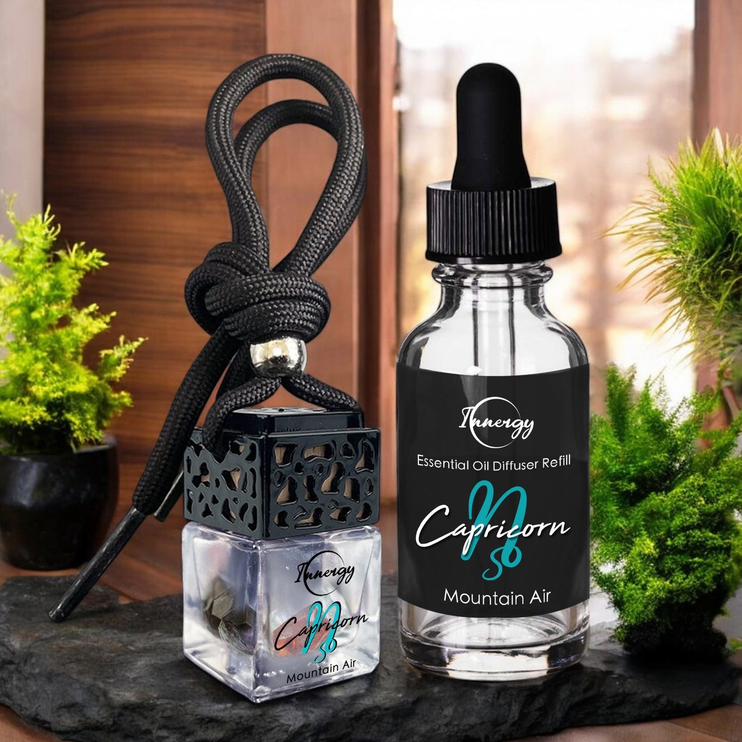 Capricornus Zodiac Crystal-Enhanced Oil Diffuser, Car Air Freshener, 8ml