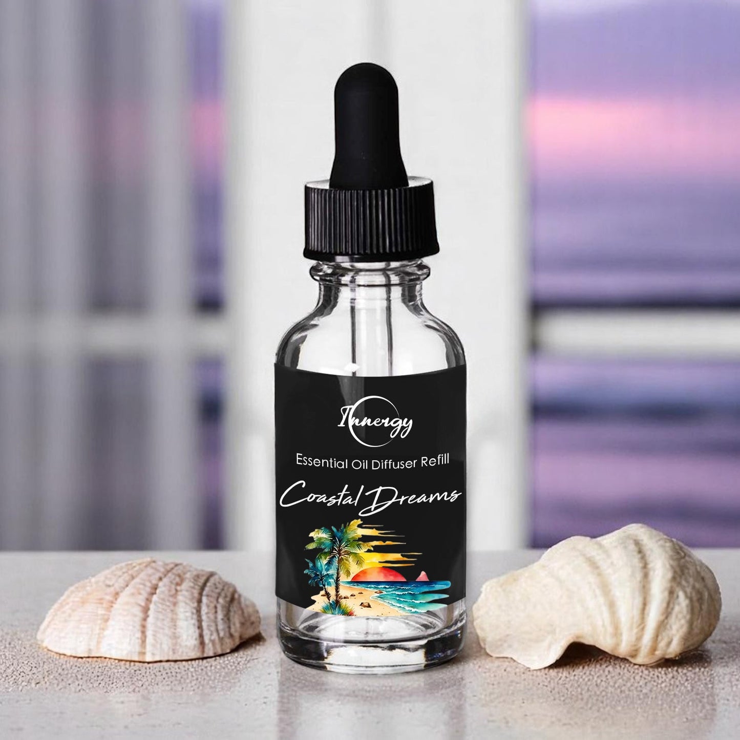 Coastal Dreams Crystal-Enhanced Oil Diffuser, Car Air Freshener, 8ml