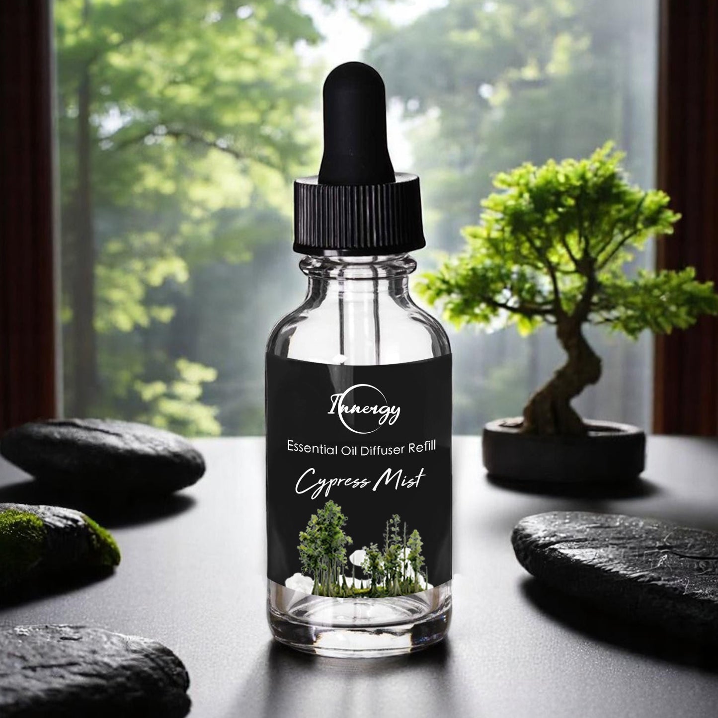 Cypress Mist Crystal-Enhanced Oil Diffuser, Car Air Freshener, 8ml