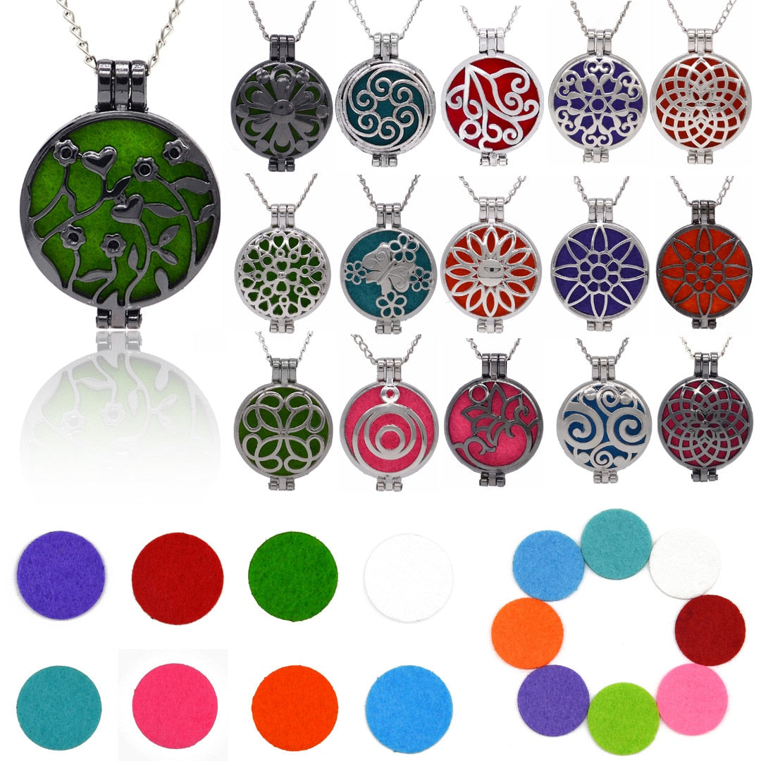 Aromatherapy Locket Necklace – Essential Oil Diffuser Pendant