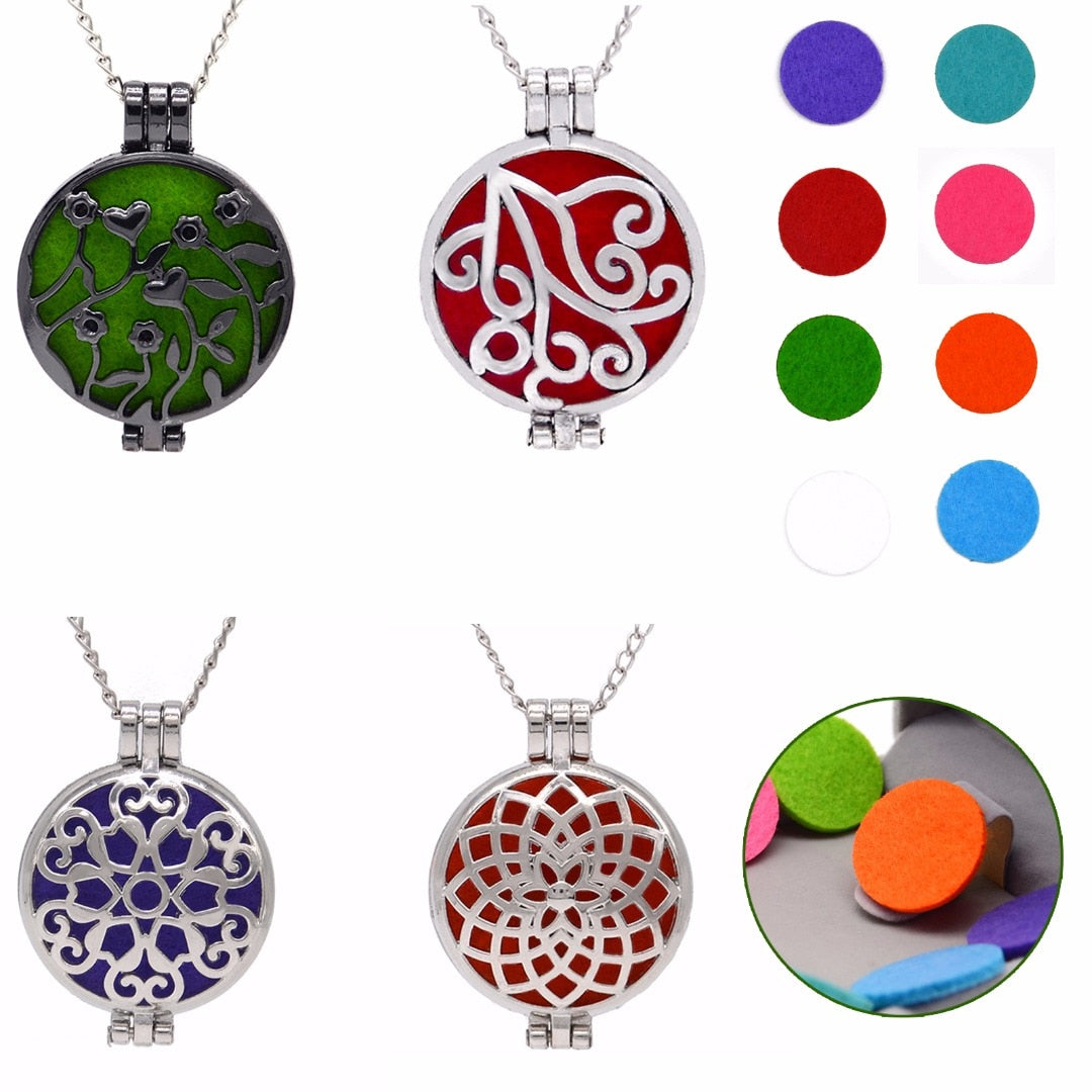 Aromatherapy Locket Necklace – Essential Oil Diffuser Pendant