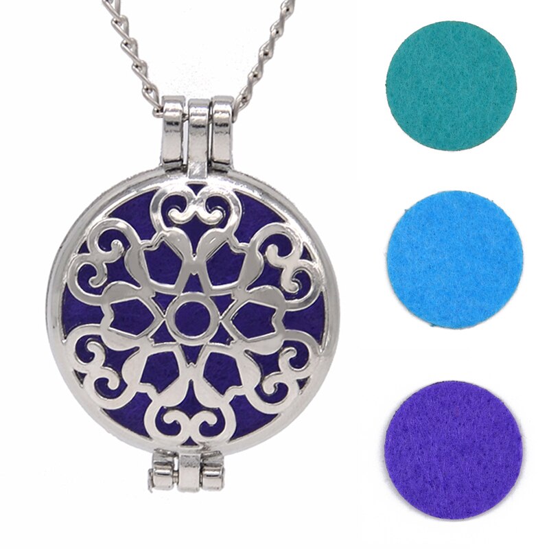 Aromatherapy Locket Necklace – Essential Oil Diffuser Pendant