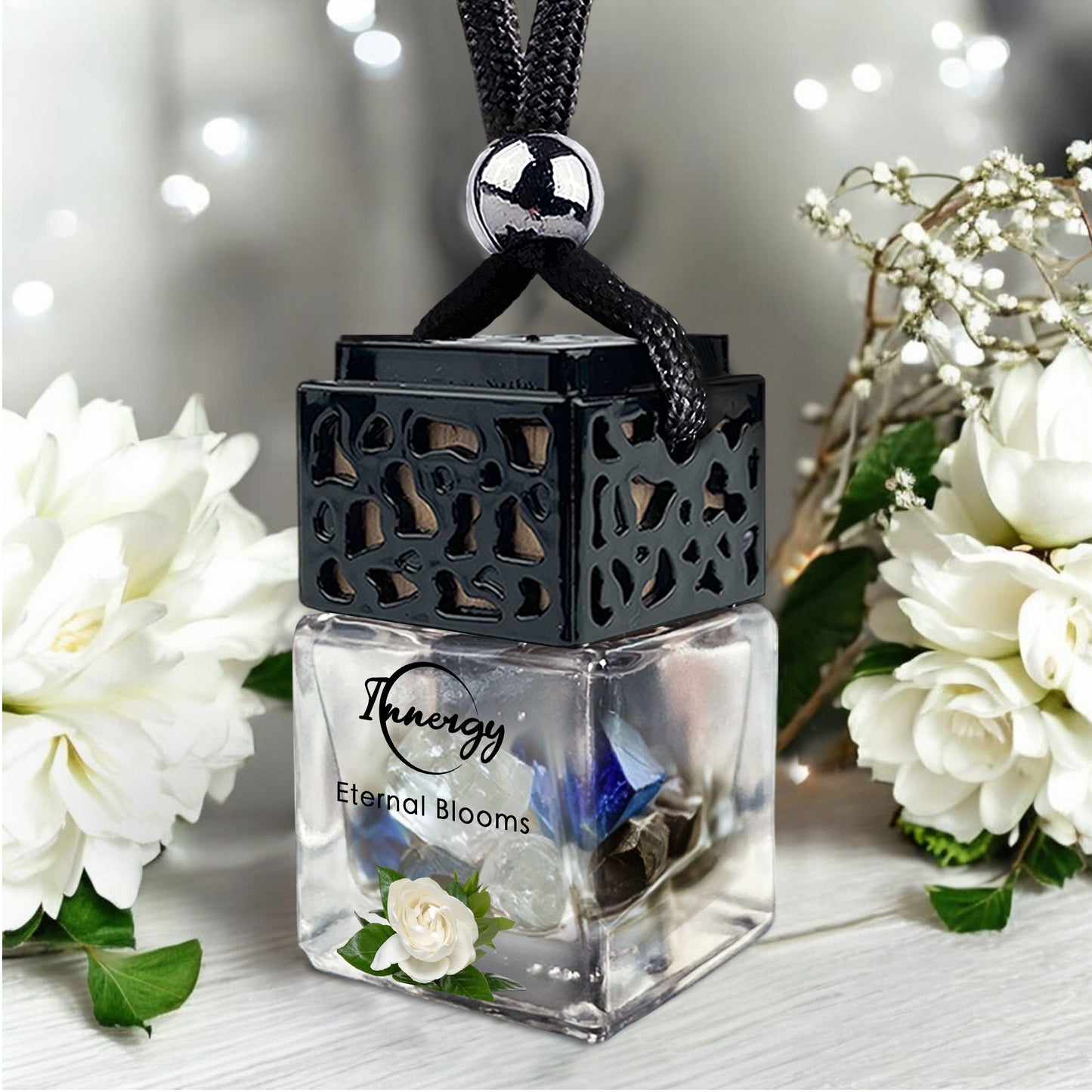 Eternal Blooms Crystal-Enhanced Oil Diffuser, Car Air Freshener, 8ml