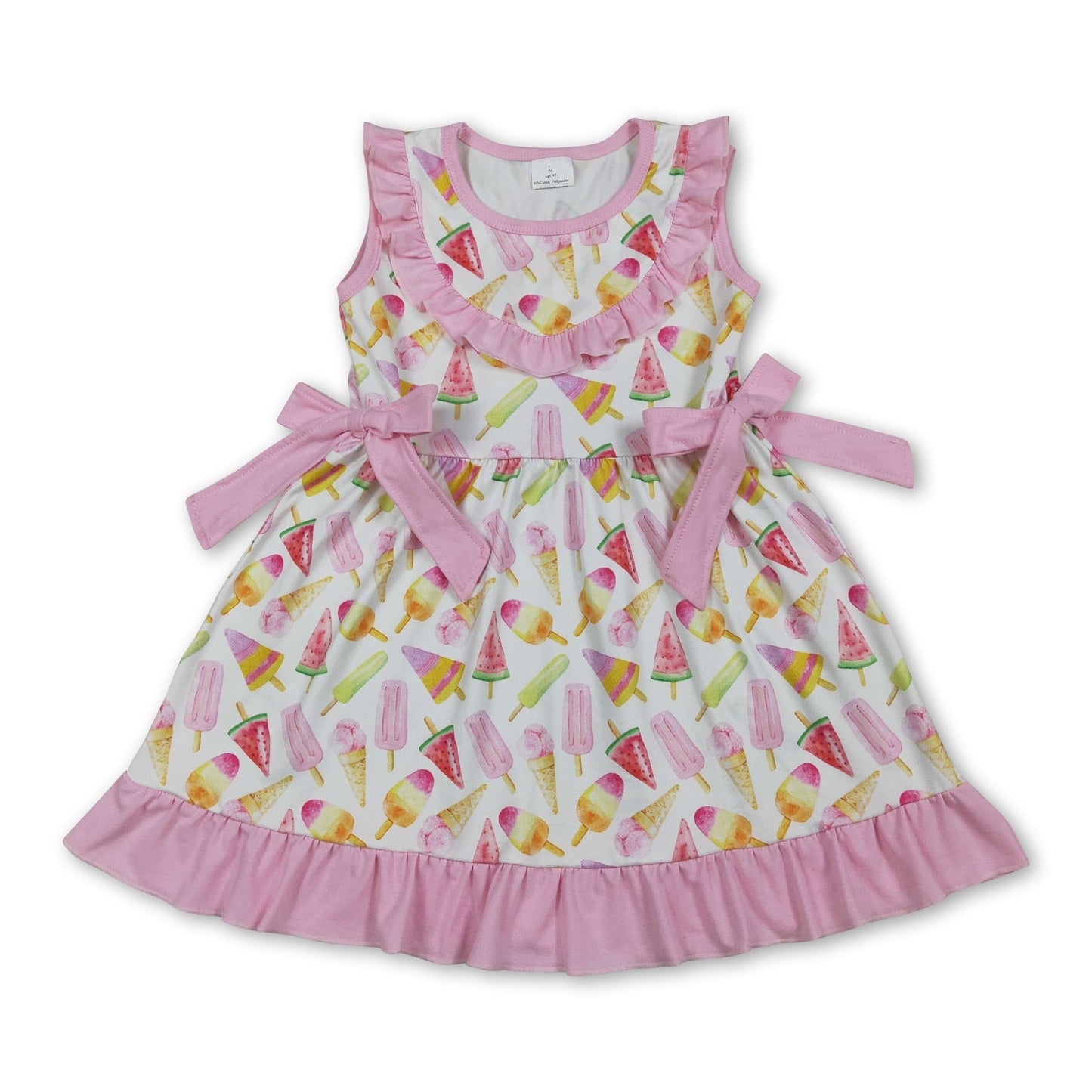 Pink Watermelon Popsicle Summer Dress