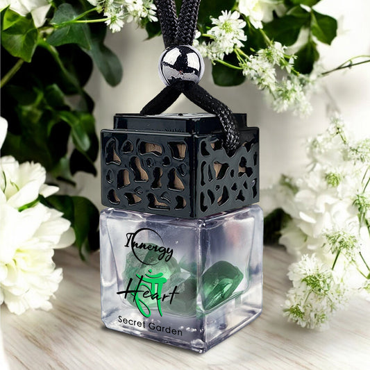 Heart Chakra Crystal-Enhanced Oil Diffuser, Car Air Freshener, 8ml