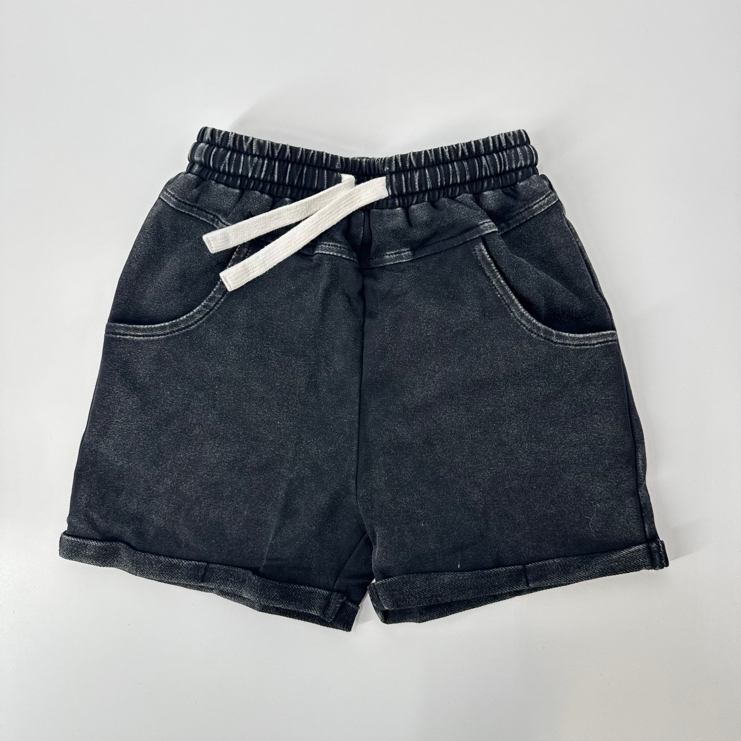 VINTAGE WASH SHORTS - BLACK