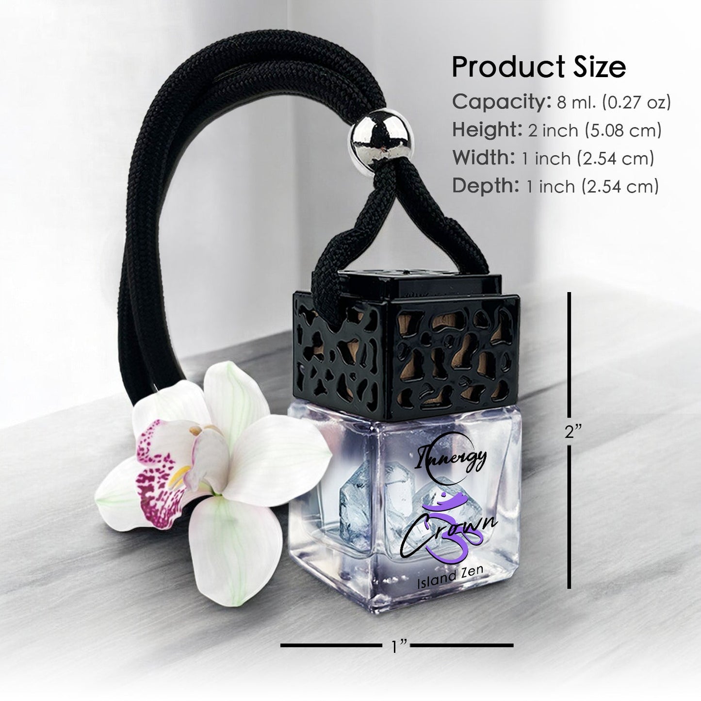 Crown Chakra Crystal-Enhanced Oil Diffuser, Car Air Freshener, 8ml