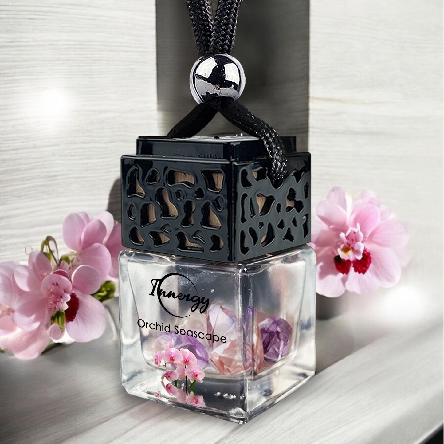 Orchid Seascape Crystal-Enhanced Oil Diffuser, Car Air Freshener, 8ml