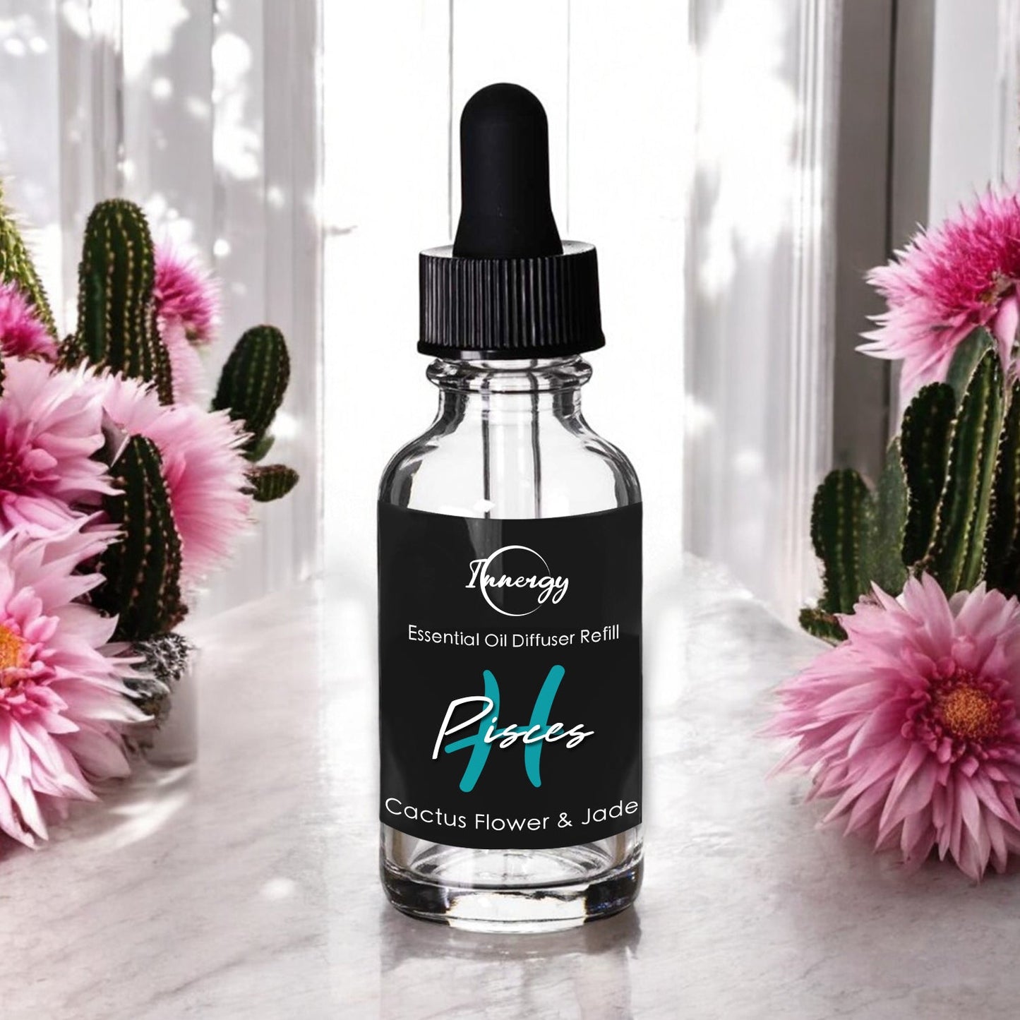 Pisces Zodiac Crystal-Enhanced Oil Diffuser, Car Air Freshener, 8ml