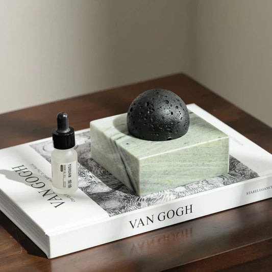DecorBites™ Lava Rock Stone Diffuser with Marble Base - Luxury Essential Oil Diffusers for Home Offices