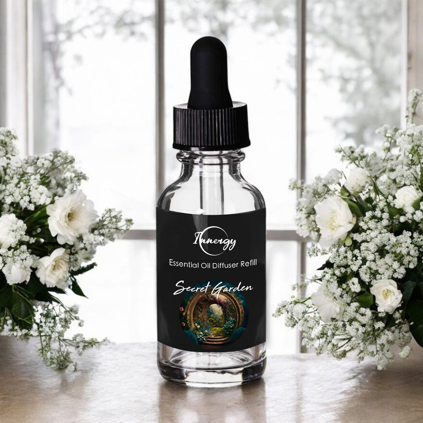 Secret Garden Crystal-Enhanced Oil Diffuser, Car Air Freshener, 8ml