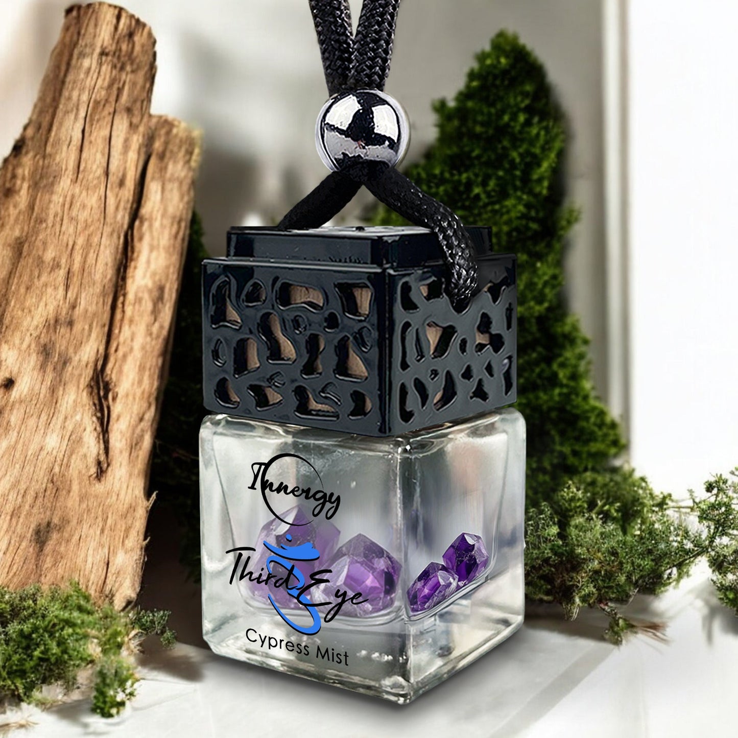 Third Eye Chakra Crystal-Enhanced Oil Diffuser, Car Air Freshener, 8ml