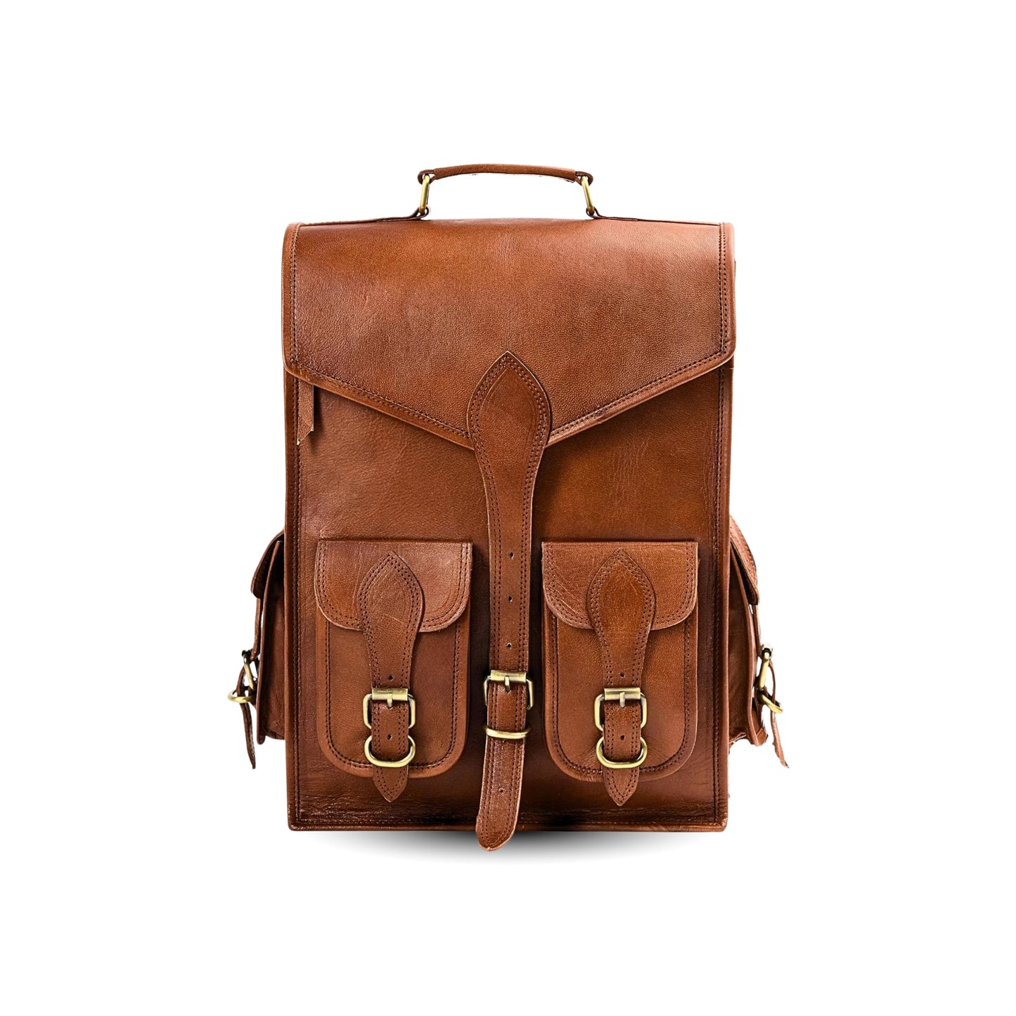Vintage Leather Backpack Rucksack