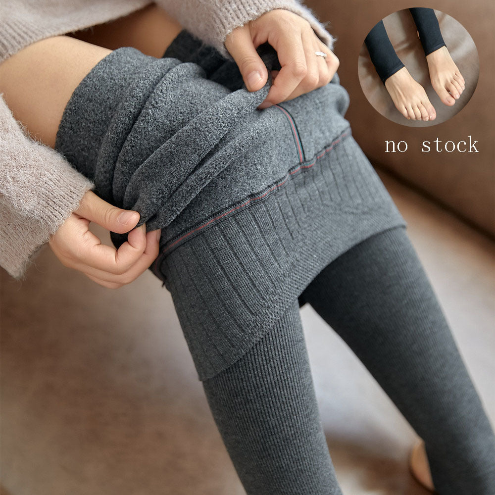 High Waist Leggings - Thick, High-Stretch, Imitation Cashmere