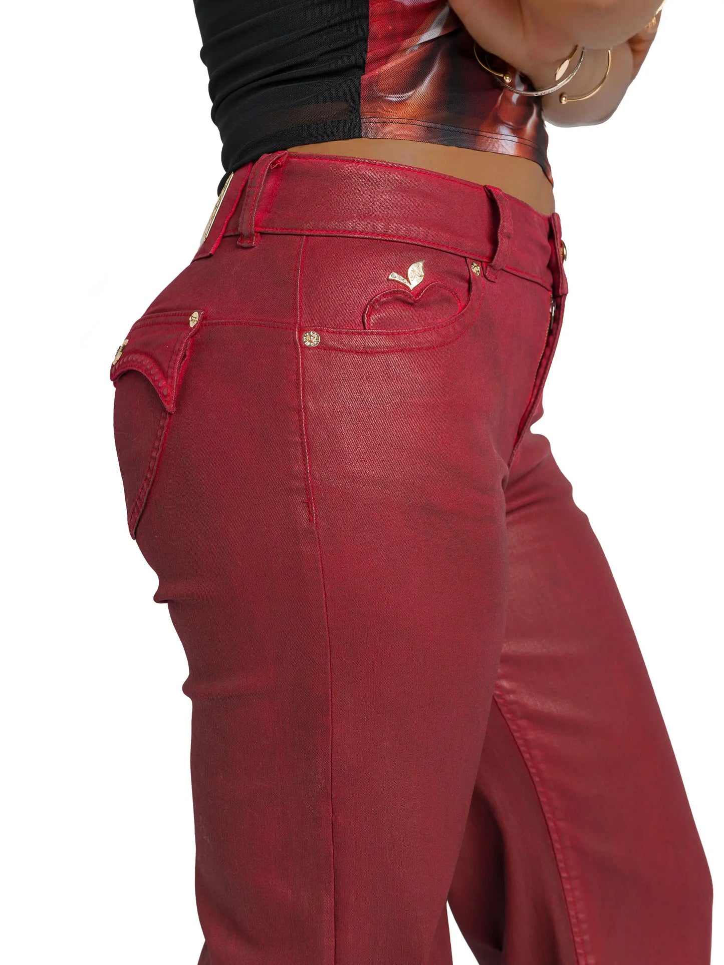Low-Rise Wide-Leg Jean - Red Delicious
