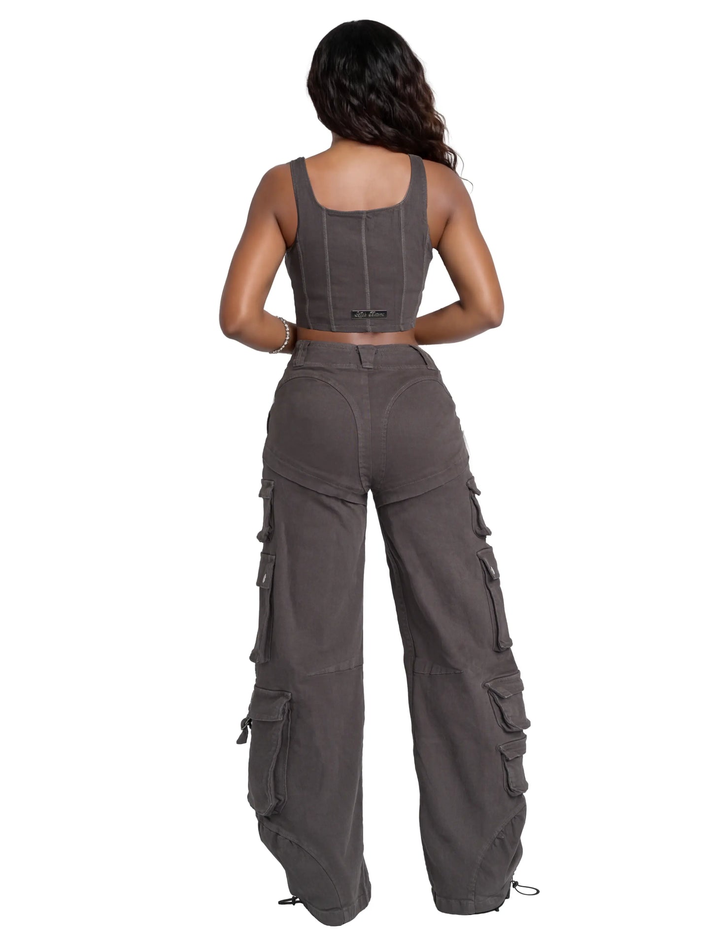 Low-Rise Twill Cargo Pant