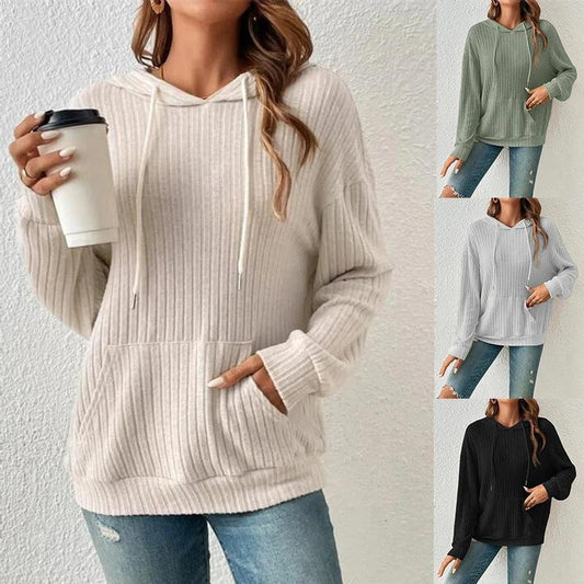 Women's Knit Hoodie Sweatshirt with Pockets