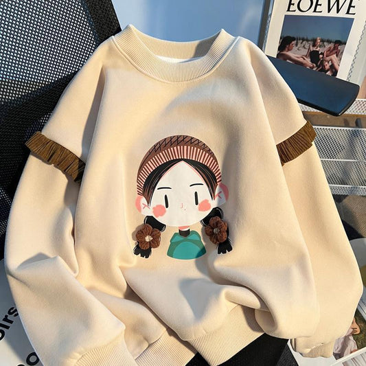 Girls Stylish Pullover Sweatshirt