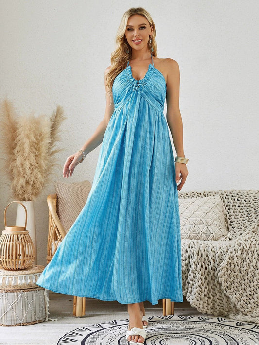 Bohemian Halter Maxi Dress
