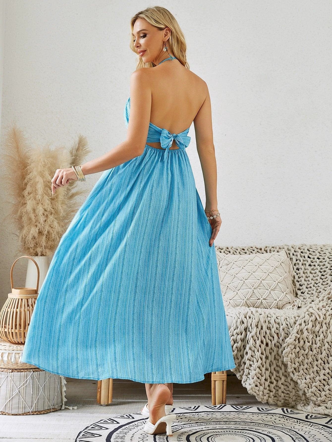 Bohemian Halter Maxi Dress