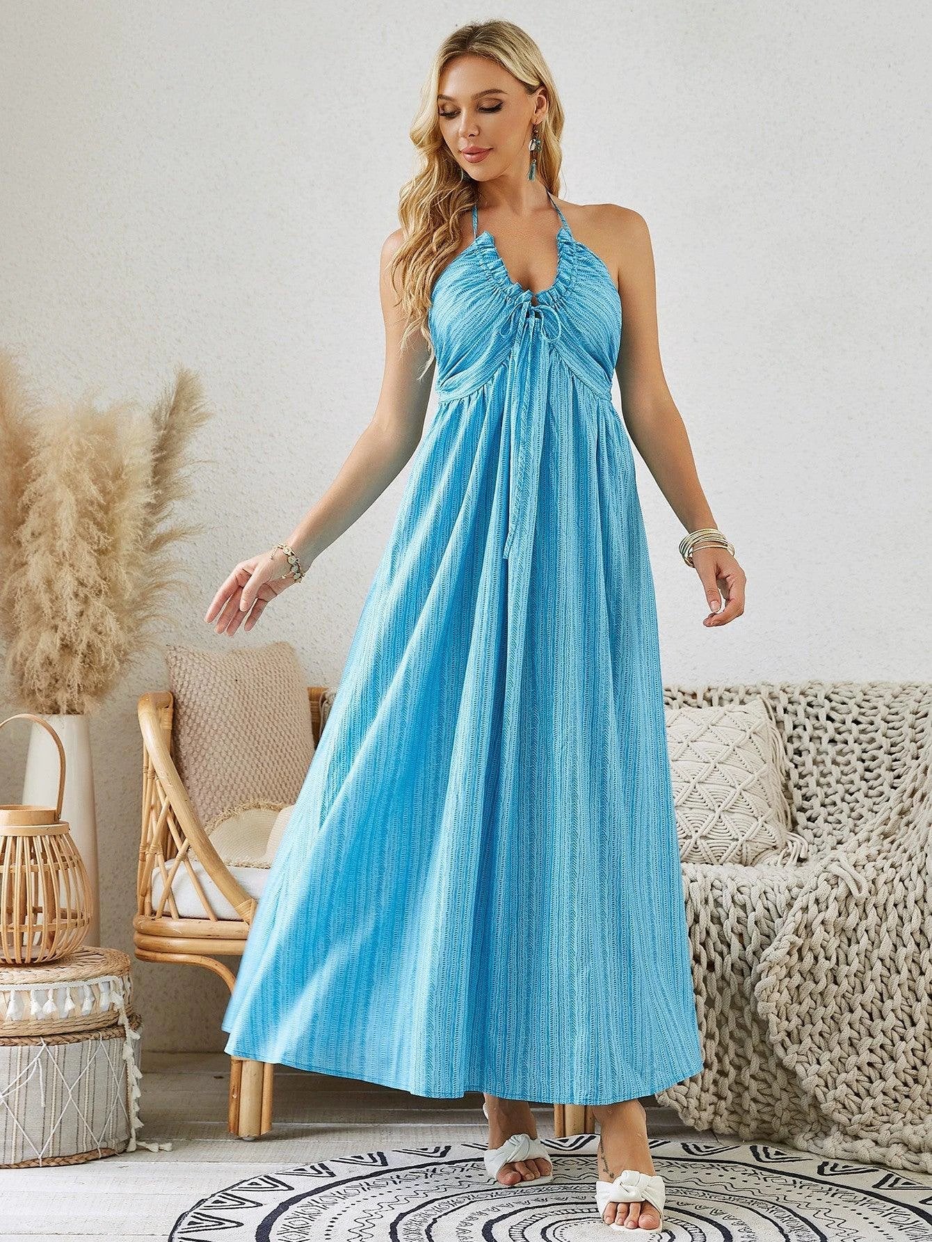 Bohemian Halter Maxi Dress