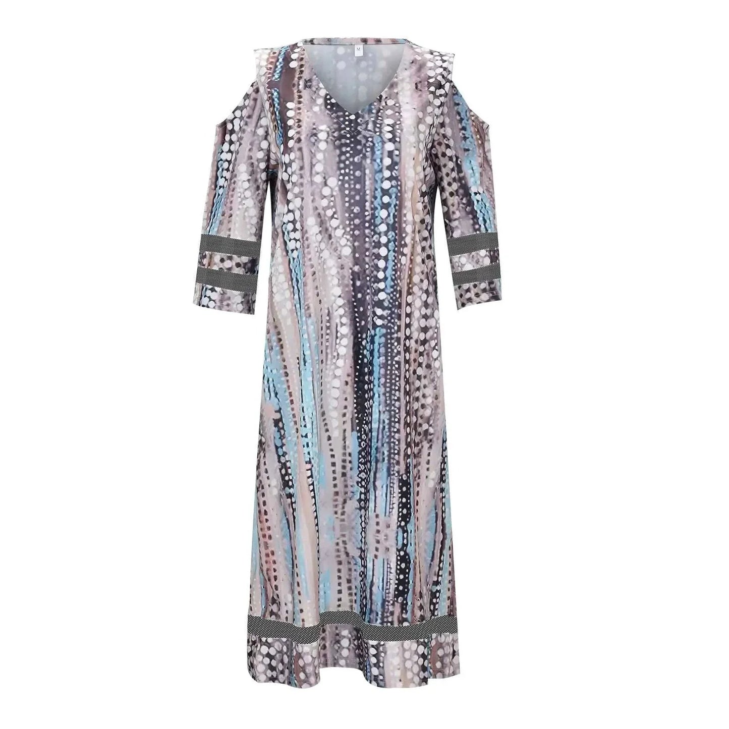 Boho Chic V-Neck Tie-Dye Dress