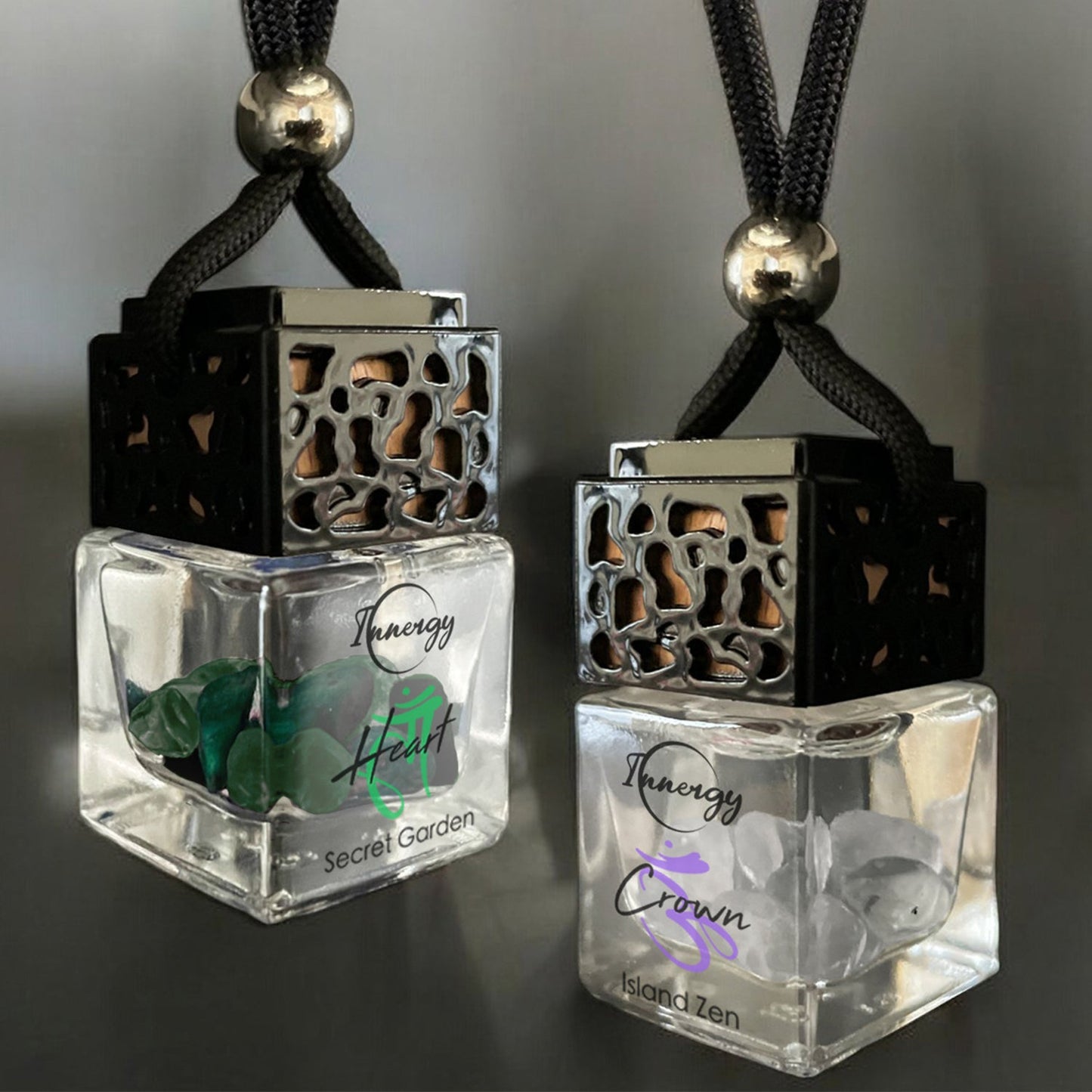 Crown Chakra Crystal-Enhanced Oil Diffuser, Car Air Freshener, 8ml