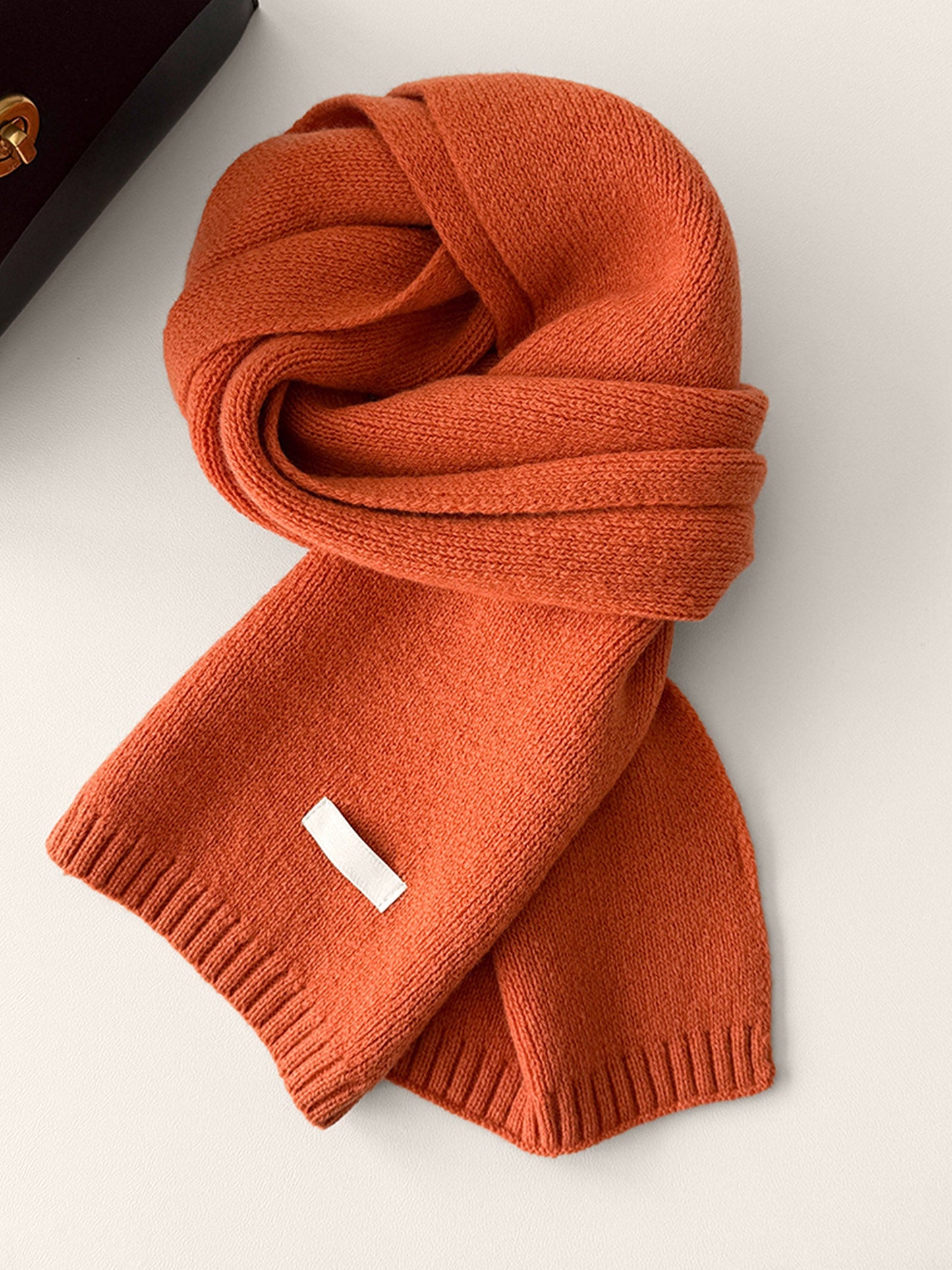 100% Wool Solid-Color Woven Scarf