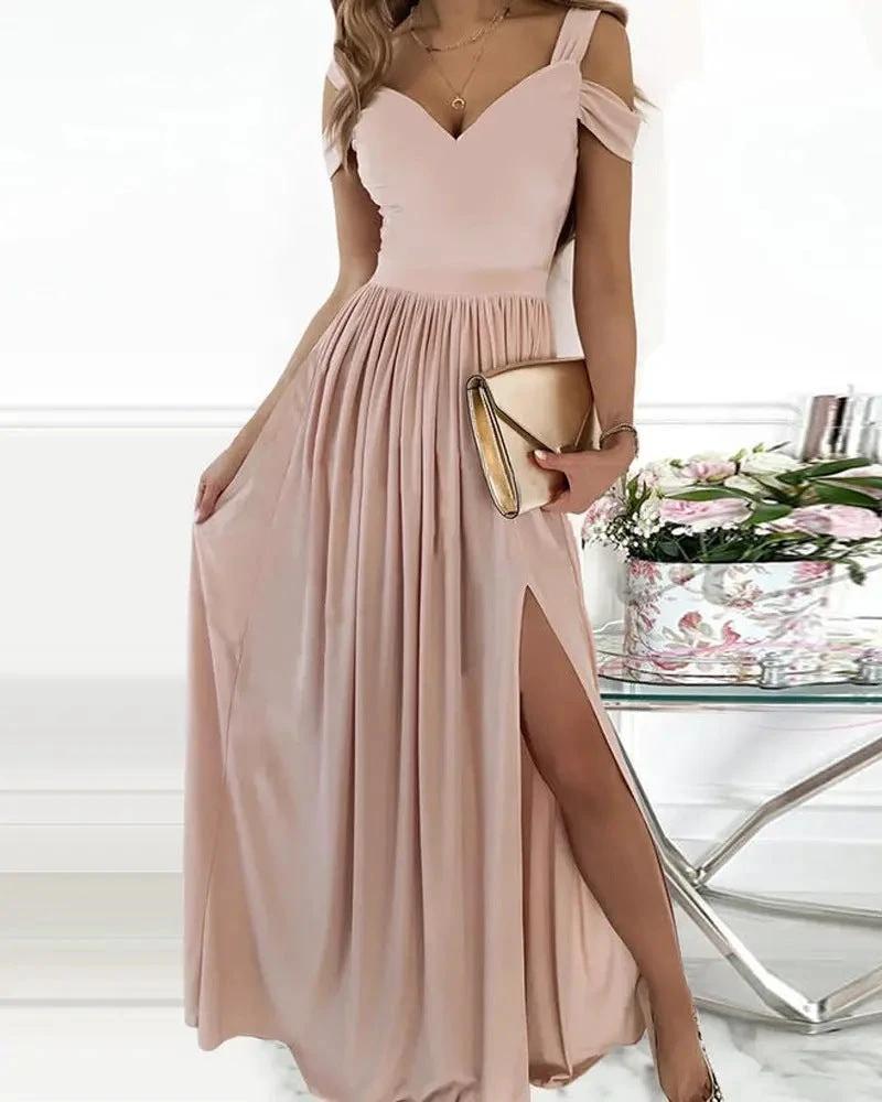 Long Floor-Length Elegant Greek-Style Pleated Dress