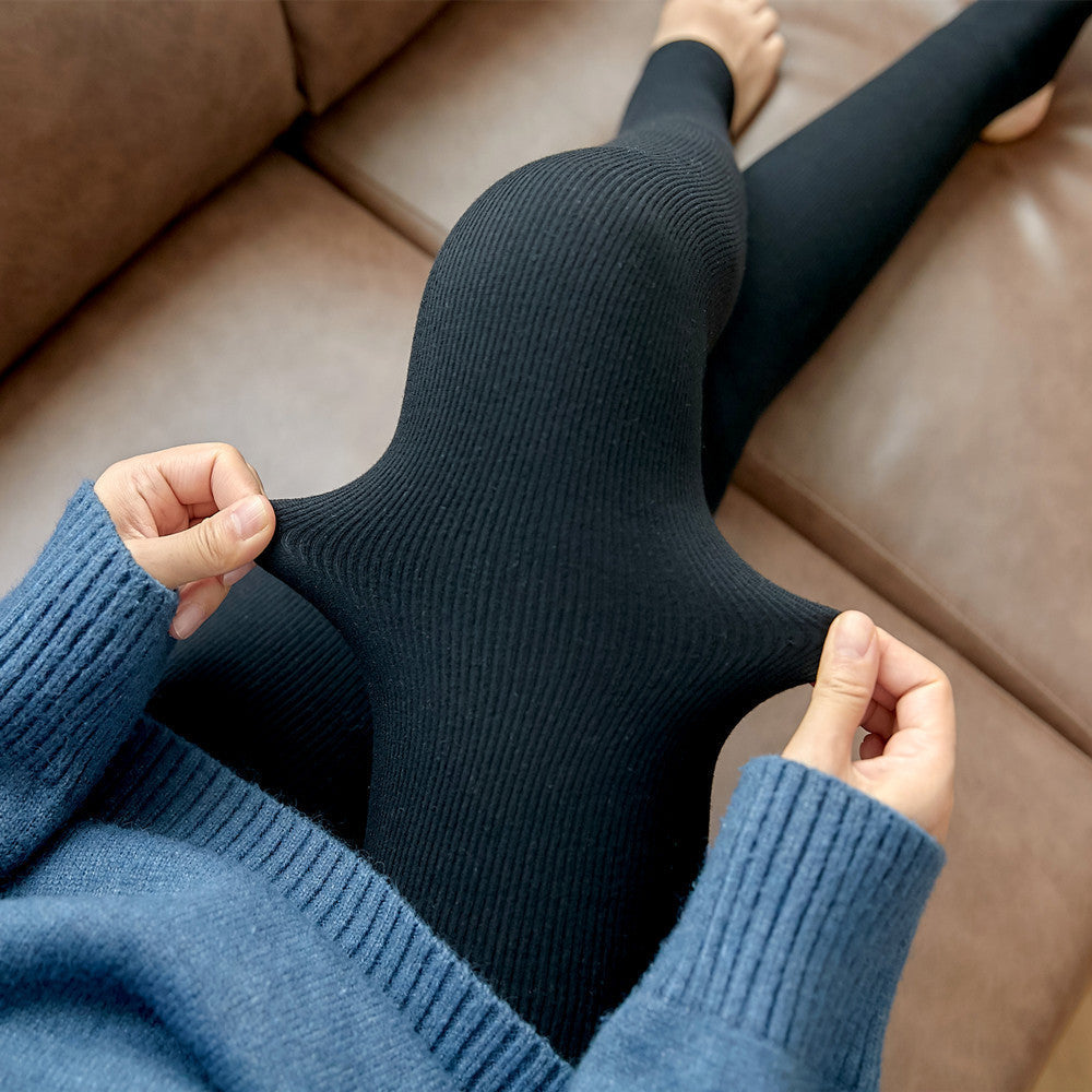 High Waist Leggings - Thick, High-Stretch, Imitation Cashmere