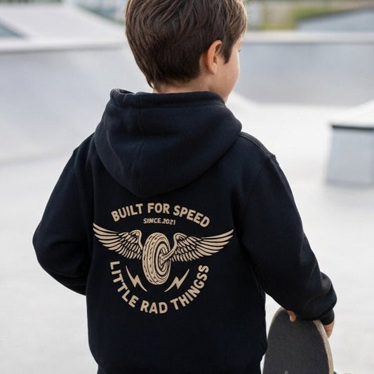 THE WINGED MECHANIC HOODIE - RECYCLED BLACK
