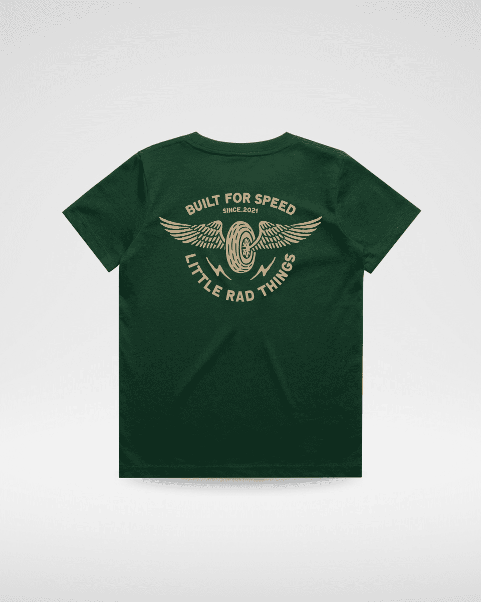 THE WINGED MECHANIC TEE - LIMITED EDITION FOREST GREEN