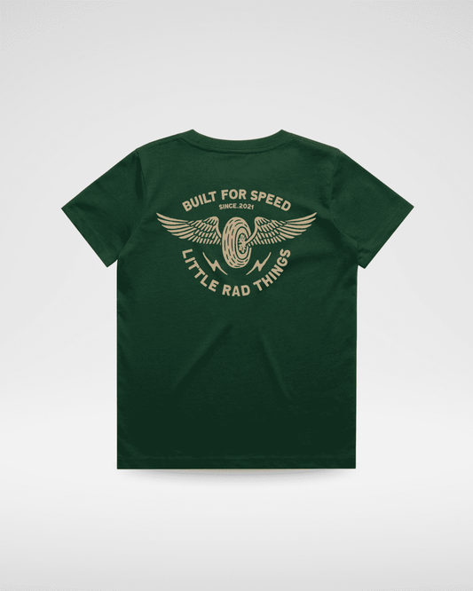 THE WINGED MECHANIC TEE - LIMITED EDITION FOREST GREEN